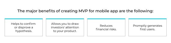 the major benefits of creating mvp for mobile app are the following